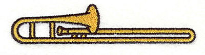 Embroidery Design: Trombone 0.90" X 4.06"