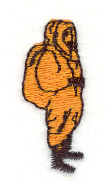 Embroidery Design: Biohazard Suit 1.57w X 0.65h