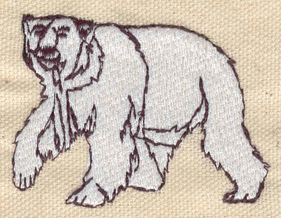 Embroidery Design: Polar bear 2.36w X 1.78h