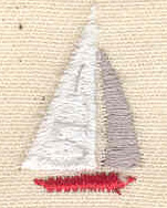 Embroidery Design: Mini sailboat 0.56w X 0.86h