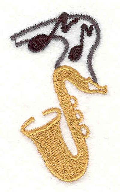 Embroidery Design: Saxaphone 2.27" X 1.28"