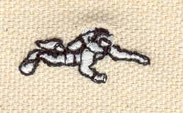 Embroidery Design: Diver 0.94w X 0.40h