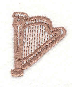 Embroidery Design: Harp 1.28" X 1.06"