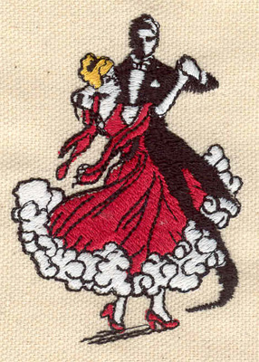 Embroidery Design: Ballroom dancers 2.14w X 2.99h