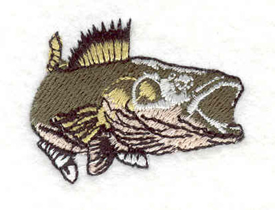 Embroidery Design: Bass D 1.61"w X 1.25"h