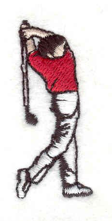 Embroidery Design: Golfer 2 0.78"w X 1.84"h