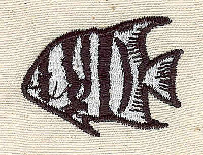 Embroidery Design: Tropical fish  1.61w X 1.22h