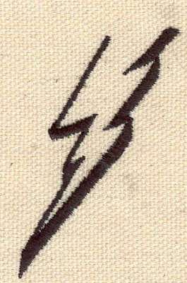 Embroidery Design: Lightning  1.29w X 2.06h