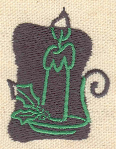 Embroidery Design: Candle 1.57w X 2.04h