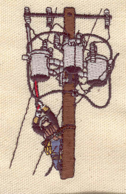 Embroidery Design: Lineman 3.22w X 2.03h