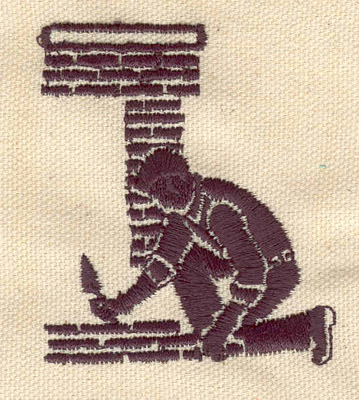 Embroidery Design: Bricklayer 2.58w X 2.19h