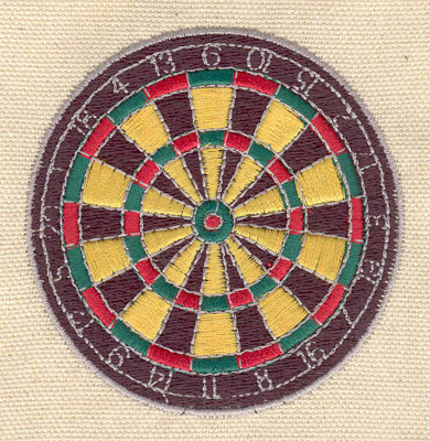 Embroidery Design: Dartboard 3.00w X 3.00h