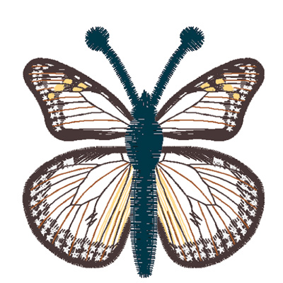 Embroidery Design: Butterfly Monarch large4.66w X 2.13h