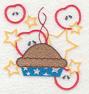 Embroidery Design: American applie pie design 3.23w X 3.51h