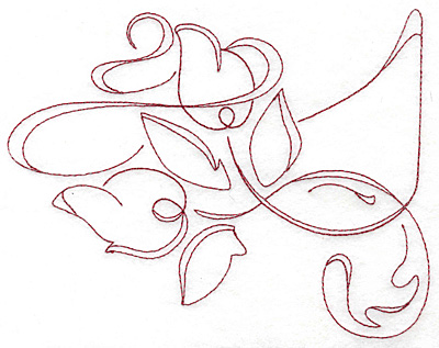 Embroidery Design: Art Deco 125 redwork7.41w X 5.74h