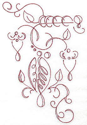 Embroidery Design: Art Deco 128 redwork 4.87w X 7.31h