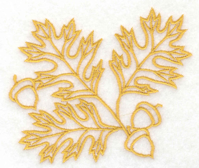 Embroidery Design: Oak leaves and acorns 3.89w X 3.37h