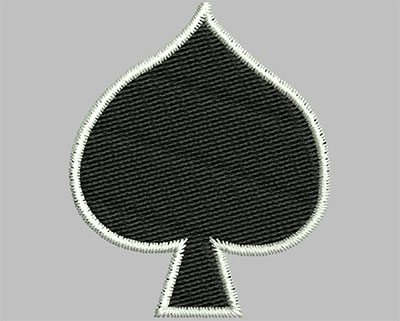 Embroidery Design: Spade 1.46w X 1.76h