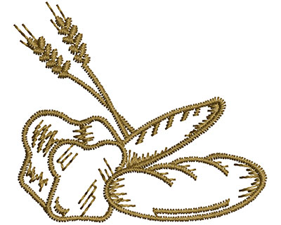 Embroidery Design: Bread 1.80w X 1.57h