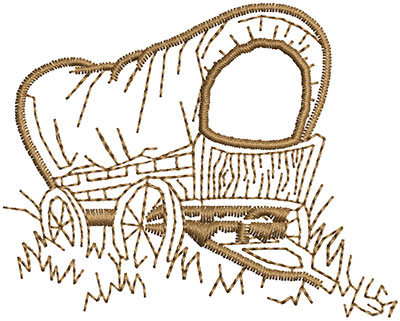 Embroidery Design: Vintage Wagon 2.58w X 2.06h