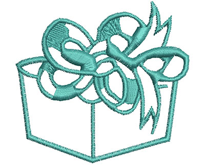 Embroidery Design: Present 2.57w X 2.39h