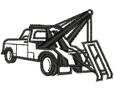 Embroidery Design: Tow Truck Outline 2.20w X 1.43h