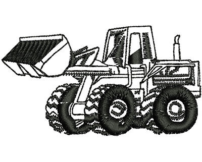 Embroidery Design: Bulldozer Machine 2.44w X 1.35h