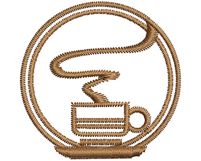 Embroidery Design: Coffee Embellishment 1.54w X 1.52h