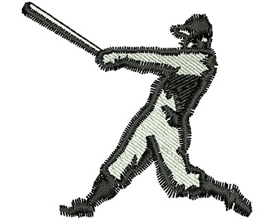 Embroidery Design: Baseball Player 1.87w X 1.76h