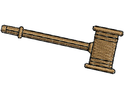 Embroidery Design: Judge Gavel 1.87w X 0.75h