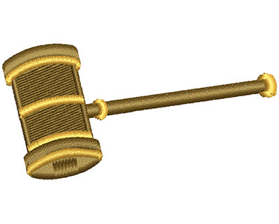 Embroidery Design: Judge Gavel 2.90w X 1.43h