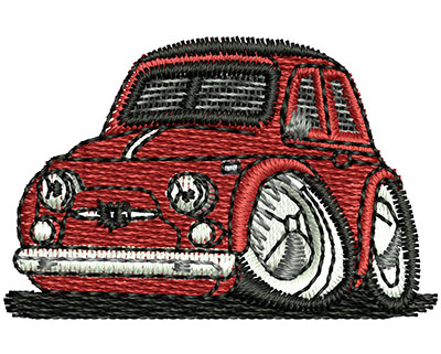 Embroidery Design: Car Cartoon 1.57w X 1.02h