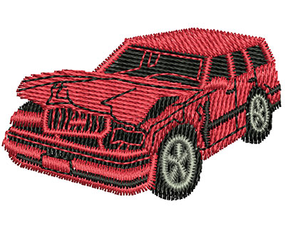 Embroidery Design: Wrecked Car 1.87w X 1.16h