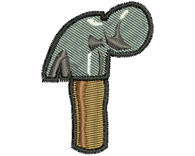 Embroidery Design: Cartoon Hammer 1.39w X 1.91h