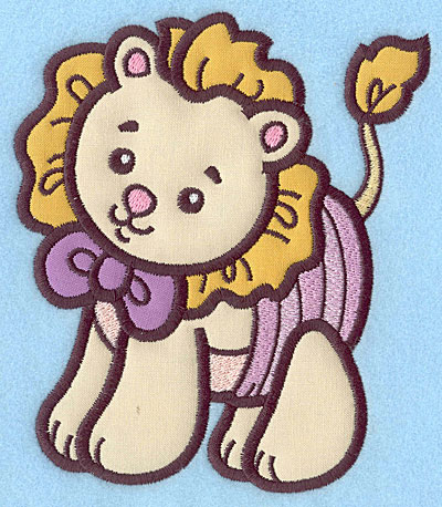 Embroidery Design: Baby Lion applique 5.77w X 4.99h