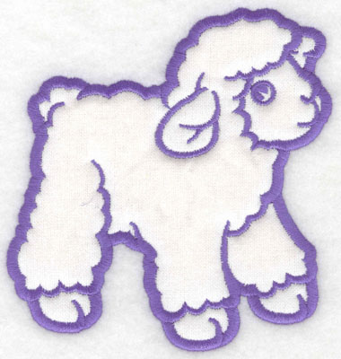 Embroidery Design: Lamb applique4.61w X 5.00h