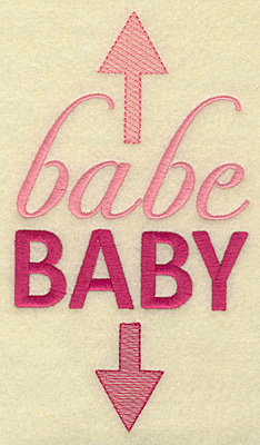 Embroidery Design: Babe baby large 3.92w X 6.99h