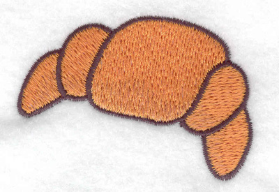 Embroidery Design: Croissant 2.52w X 1.74h