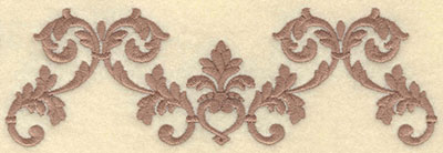 Embroidery Design: Romantic Wide Border One Color6.59w X 2.13h