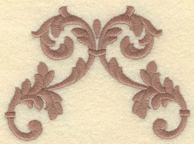 Embroidery Design: Romantic Single Border One Color3.50w X 2.55h