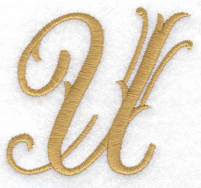 Embroidery Design: U large 3.01w X 2.65h