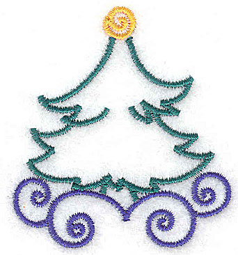 Embroidery Design: Christmas tree 2.10w X 2.34h