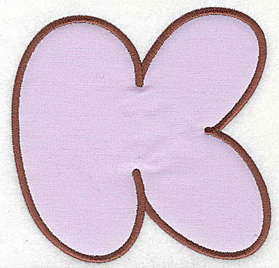 Embroidery Design: K applique large 7.13w X 7.06h