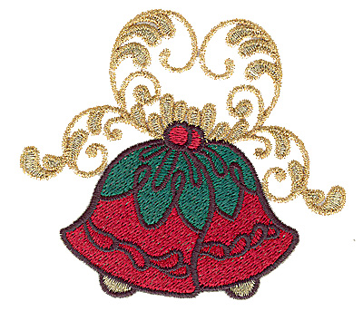 Embroidery Design: Christmas bells 3.87w X 3.46h