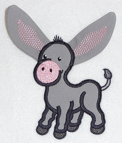 Embroidery Design: Donkey applique 3.89w X 4.15h