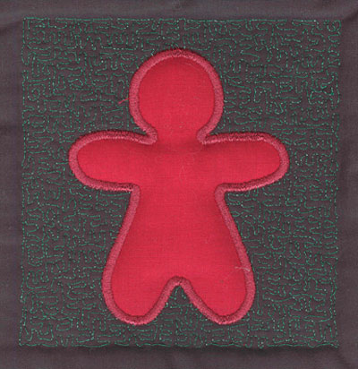 Embroidery Design: 4 inch Gingerbread Man3.90w X 4.02h