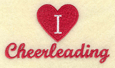 Embroidery Design: I love cheerleading small 3.84w X 2.16h