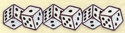 Embroidery Design: Dice border 6.92w X 1.51h