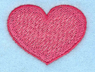 Embroidery Design: Heart  1.32"h x 1.70"w