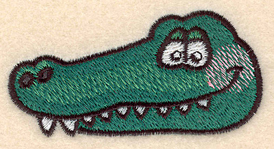 Embroidery Design: Alligator head large 3.16w X 1.66h